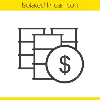 Oil barrels linear icon