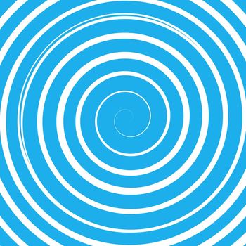Blue Vector radial curve spiral twirl background. Hypnotic, dynamic vortex Object. Stock Vector illustration