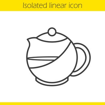 Brewing teapot linear icon