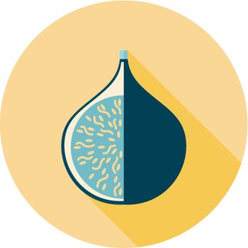 Fig flat icon. Tropical fruit
