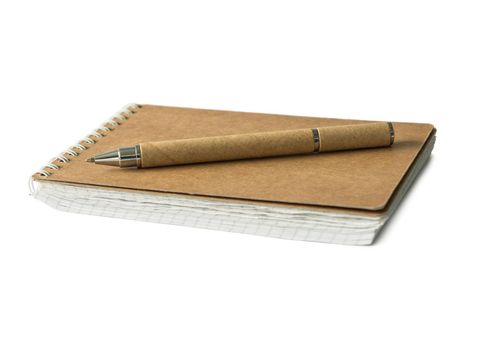 eco notebook and pen with carton covers