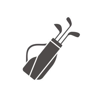 Golf bag with clubs icon