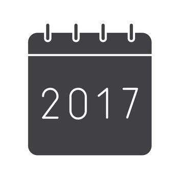 New Year 2017 calendar icon
