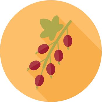 Currant flat icon with long shadow