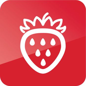 Strawberry outline icon. Fruit