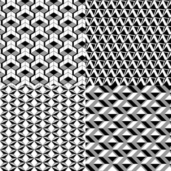 Set abstract seamless geometric pattern formed with polygon. Texture for printing on textiles and phone case.