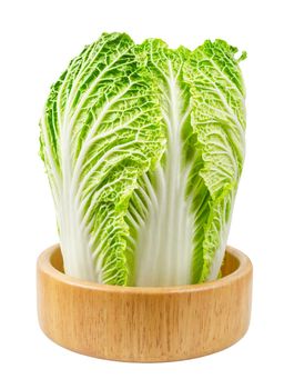 Napa cabbage or chinese cabbage isolated on white background, Save clipping path.