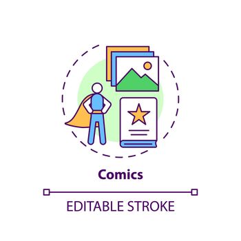 Comics concept icon