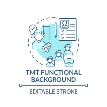 Tmt functional background concept icon