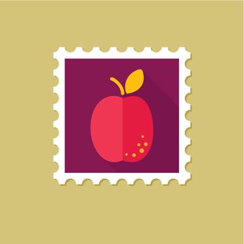 Apricot flat stamp with long shadow