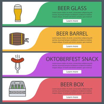 Beer banner templates set