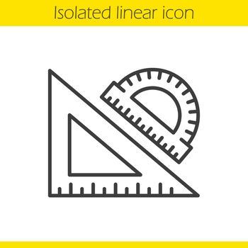 School rulers linear icon
