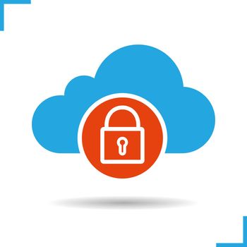 Cloud storage access denied icon