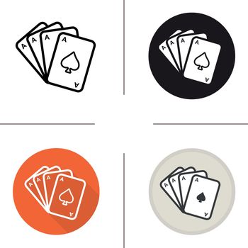 Poker ace quads icon