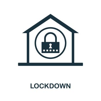 Lockdown icon. Monochrome sign from lockdown collection. Creative Lockdown icon illustration for web design, infographics and more