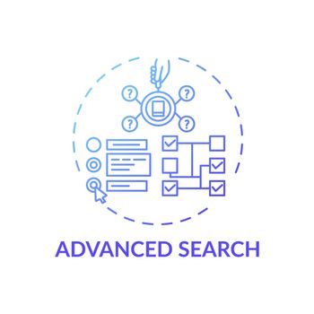Advanced search concept icon