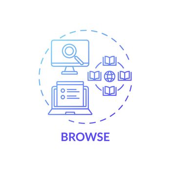 Browse process concept icon