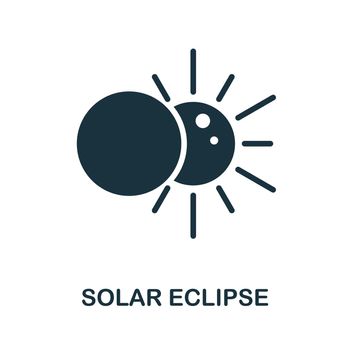 Solar Eclipse icon. Monochrome sign from space collection. Creative Solar Eclipse icon illustration for web design, infographics and more