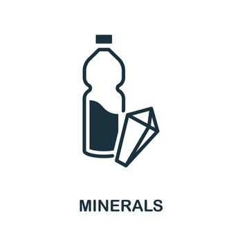 Minerals icon. Monochrome sign from diet collection. Creative Minerals icon illustration for web design, infographics and more