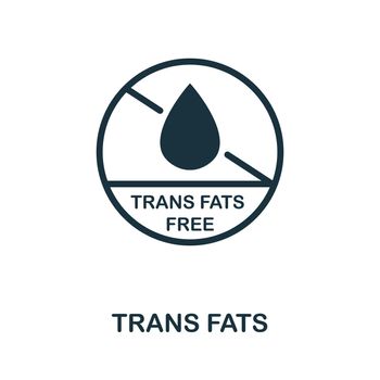 Trans Fats icon. Monochrome sign from diet collection. Creative Trans Fats icon illustration for web design, infographics and more