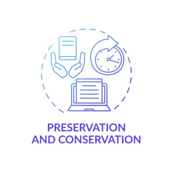 Preservation and conservation concept icon