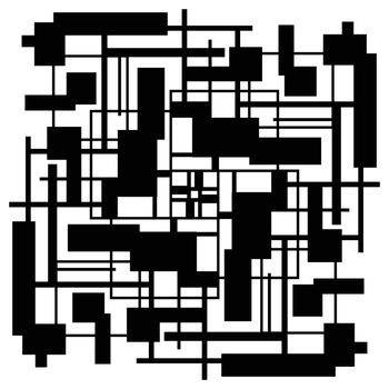 Abstract black and white geometric pattern