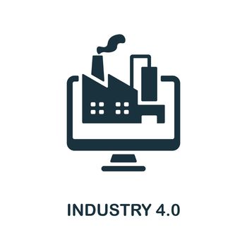 Industry 4.0 icon. Monochrome sign from industry 4.0 collection. Creative Industry 4.0 icon illustration for web design, infographics and more
