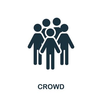 Crowd icon. Monochrome sign from big city life collection. Creative Crowd icon illustration for web design, infographics and more