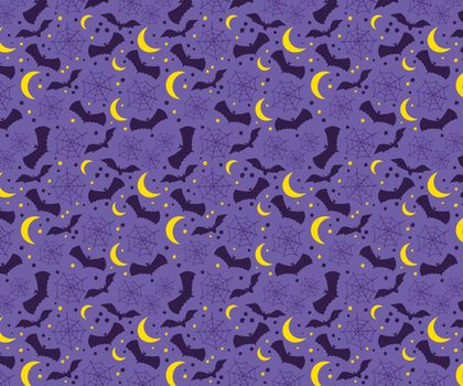 Scary Halloween pattern design illustration for background