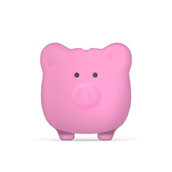 Purple piggy bank in the form of pigs. Piggy bank for money. Isolated. Vector.