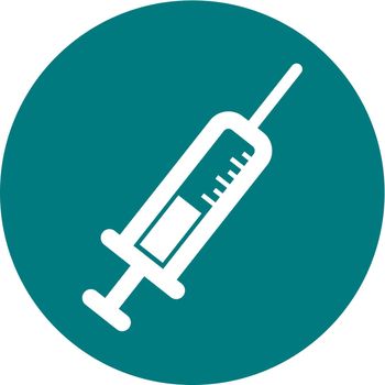 Syringe flat icon. Medical vector