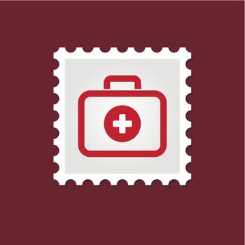 First aid kit medical stamp 