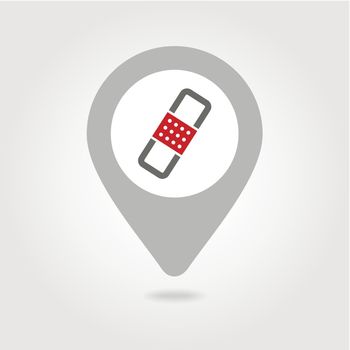 Band Aid map pin icon