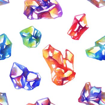 Watercolor crystals pattern