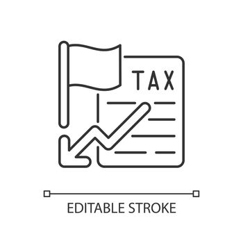 Tax relief linear icon