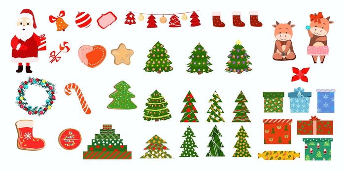 Set of Christmas and new year design elements