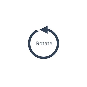 rotation arrow Icon, rotate 360 degrees counter clockwise. Stock vector illustration isolated on white background.