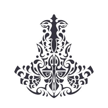 Tattoo in Polynesian style. Polynesia pattern. Isolated. Vector.