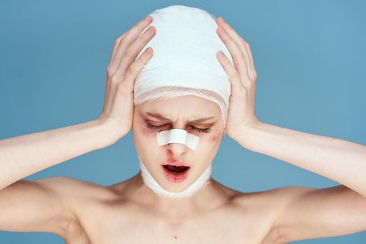 woman health problems trauma bruises emotions studio lifestyle