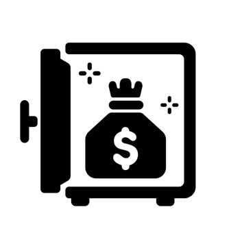Vault ( money protection ) vector icon illustration