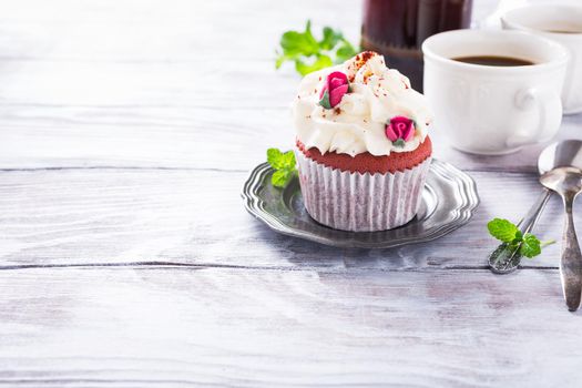 Beautiful red velvet cupcake