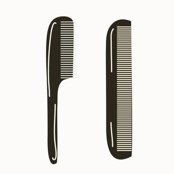 Hairbrush black for hairdressing and beauty salons.