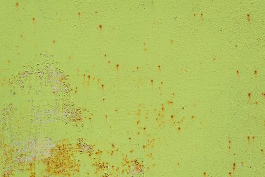 Abstract corroded rusty metal background, texture, green brown.