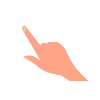 Outstretched index finger. Isolated. Vector.