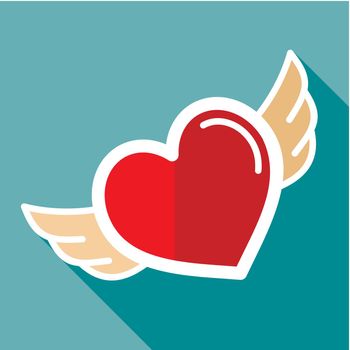 Heart with wings icon