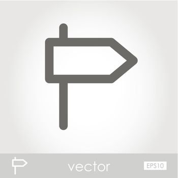 Road Signpost vector icon