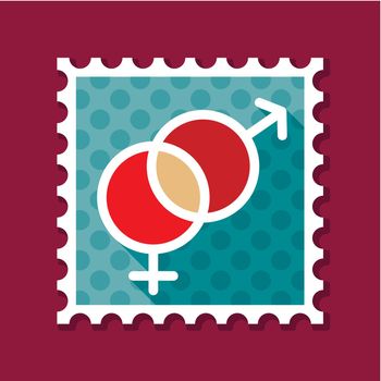Male and female stamp vector symbols