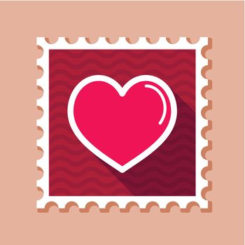 Heart stamp, Love symbol Valentine Day