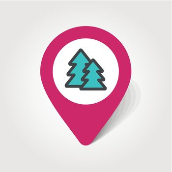 Forest map pin icon