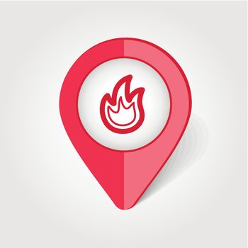 Fire map pin icon